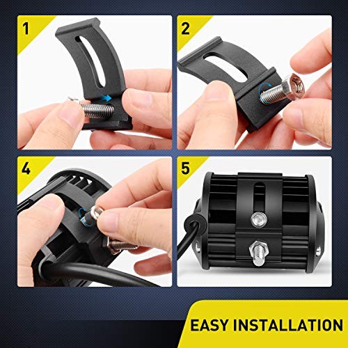 2PCS Base Mounting Brackets Universal Kits for LED Light Bar, Slide Bracket