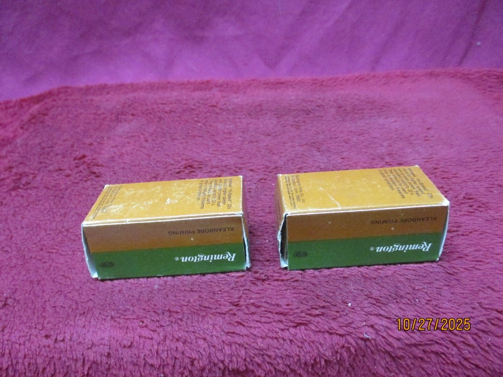 2 Vintage Reminton/Mohawk 22 Long Rifle Boxes., Ammo Boxes, (Empty)
