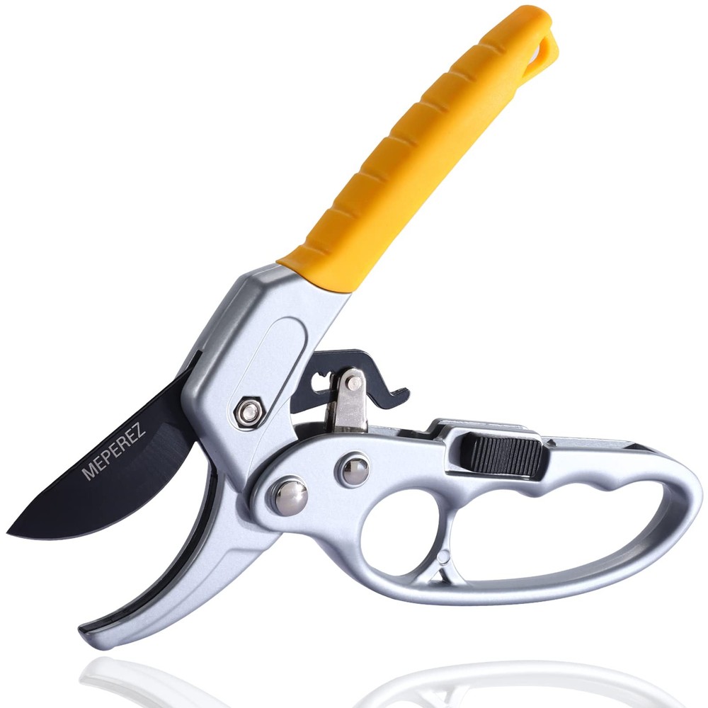 Ultra Sharp Germany Pruning Shears - Cuts 3X Easier, Weak Hand 8", Yellow
