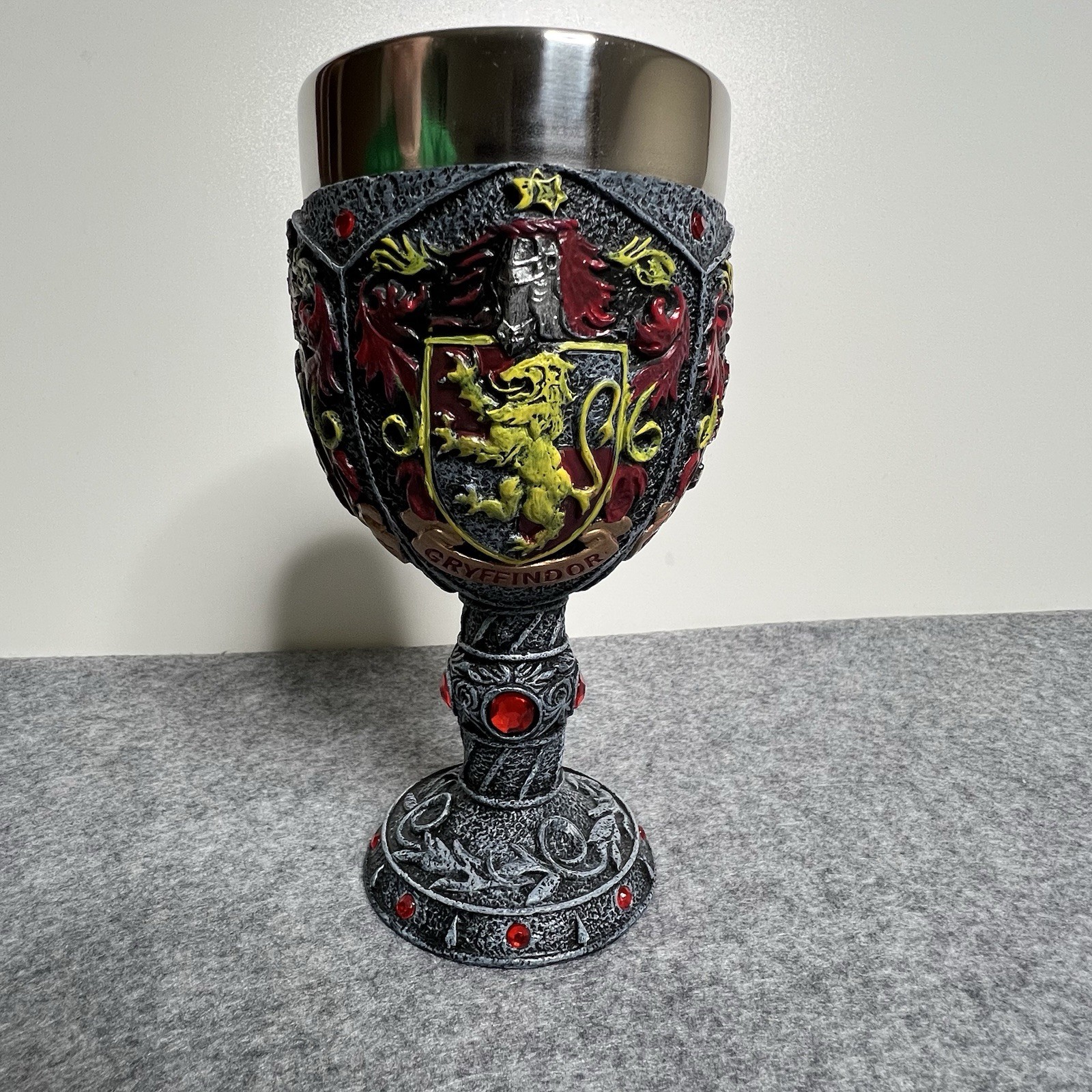 Harry Potter Gryffindor 7” Stainless Steel Resin Decorative Goblet