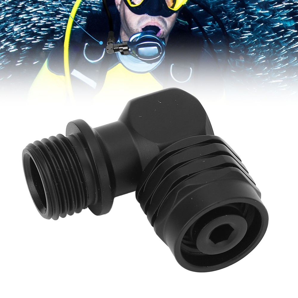 Diving Regulator Connector 90 Degree Angle Rotating Adapter for Second Stage