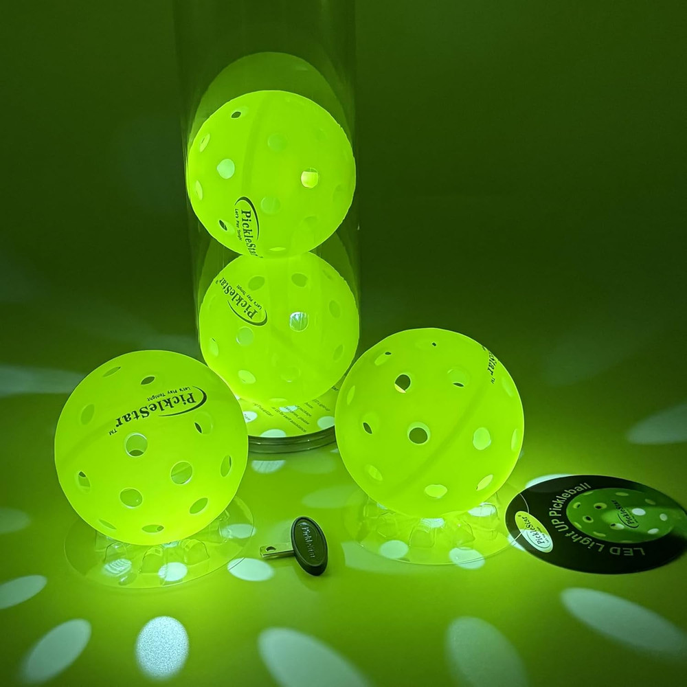 Gen 2 LED Pickleball Balls - Advanced Glow & Balanced Bounce, 4 Pack