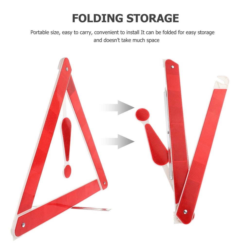 2PCS Reflective Warning Sign Foldable Triangle Car Hazard Breakdown Car Motor