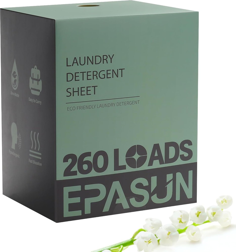 Laundry Deternt Sheets 260 Loads, Fresh Scent, Eco-Friendly Liquidl