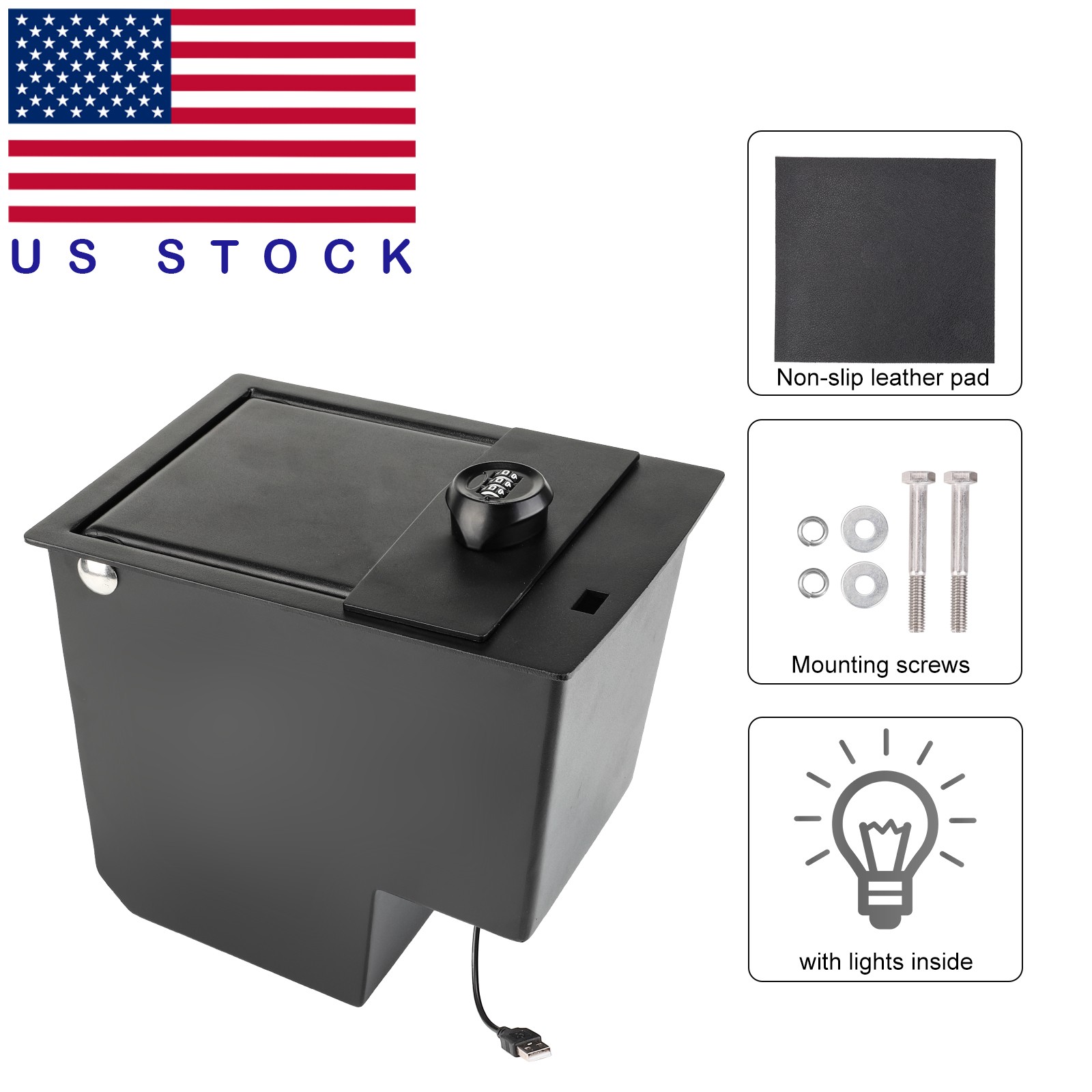 Center Console Storage Box Gun Safe Box 00016-86184 For 2010-2024 Toyota 4Runner