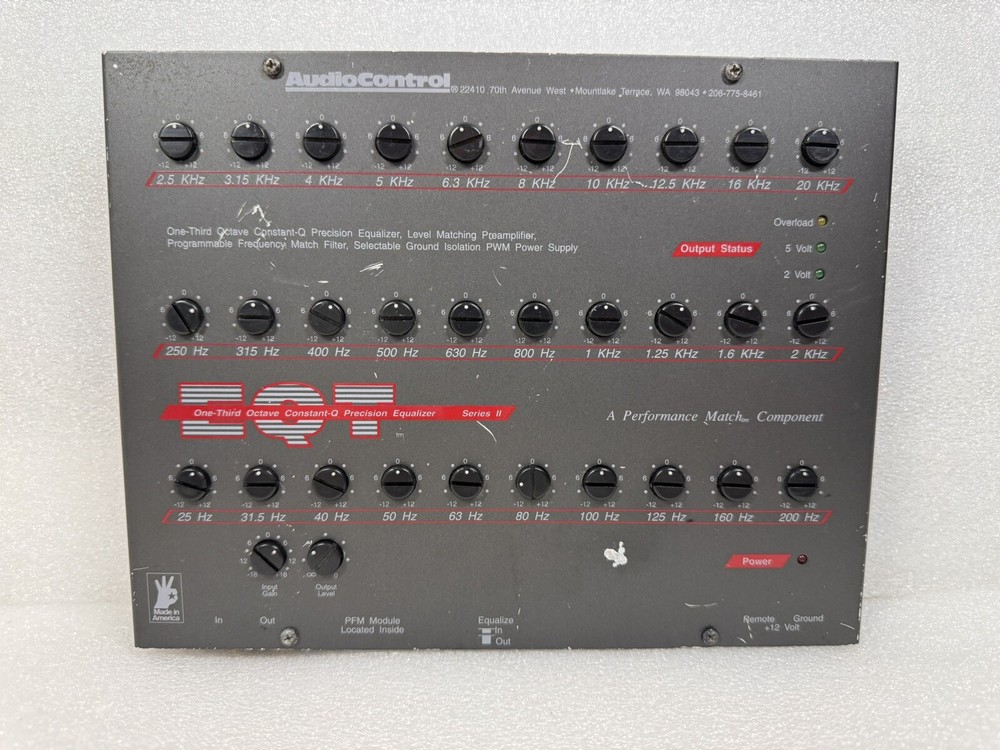 AudioControl EQT Series II One-Third Octave Constant-Q Precision Equalizer