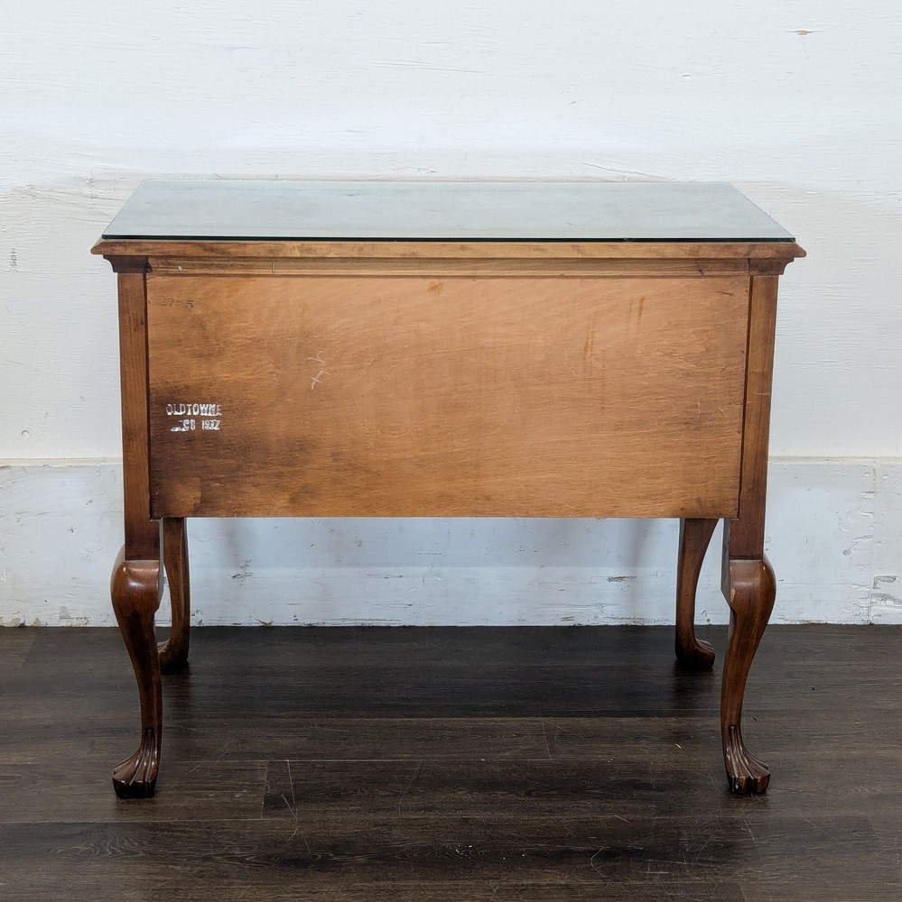 Chippendale Style Lowboy Chest with Brass Hardware
