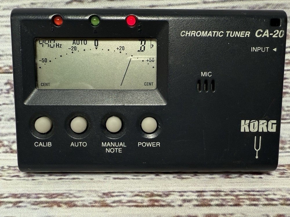 Korg Chromatic Tuner Model CA- 20 with 1/4" Jack and Built-in Microphone Inputs
