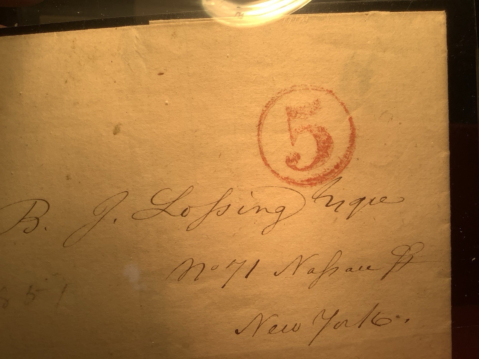 Mid 1800s = Genuine US LOCAL POST Stamp On Cover BLOOD’S 15L13