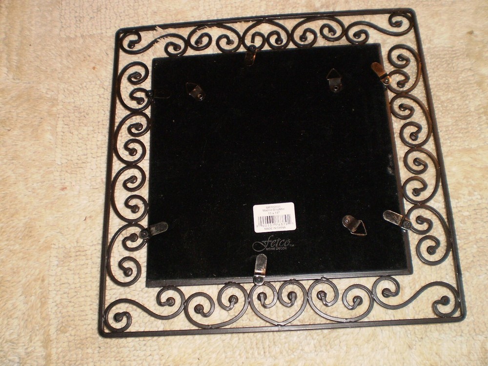 mirror black metal wire decorative