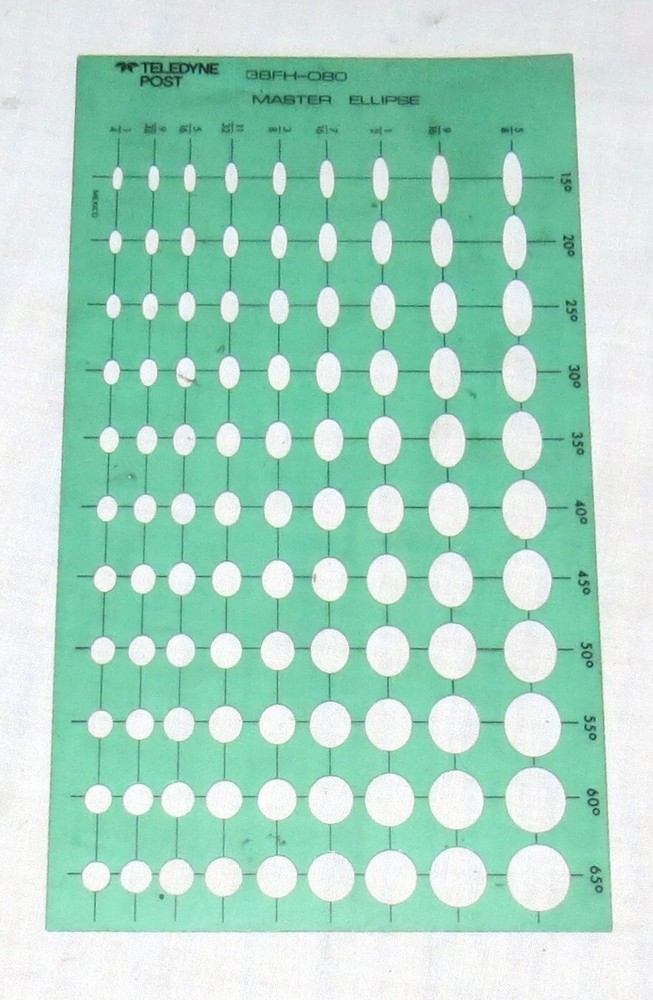 Teledyne Post Template 38FH-080 Master Ellipse