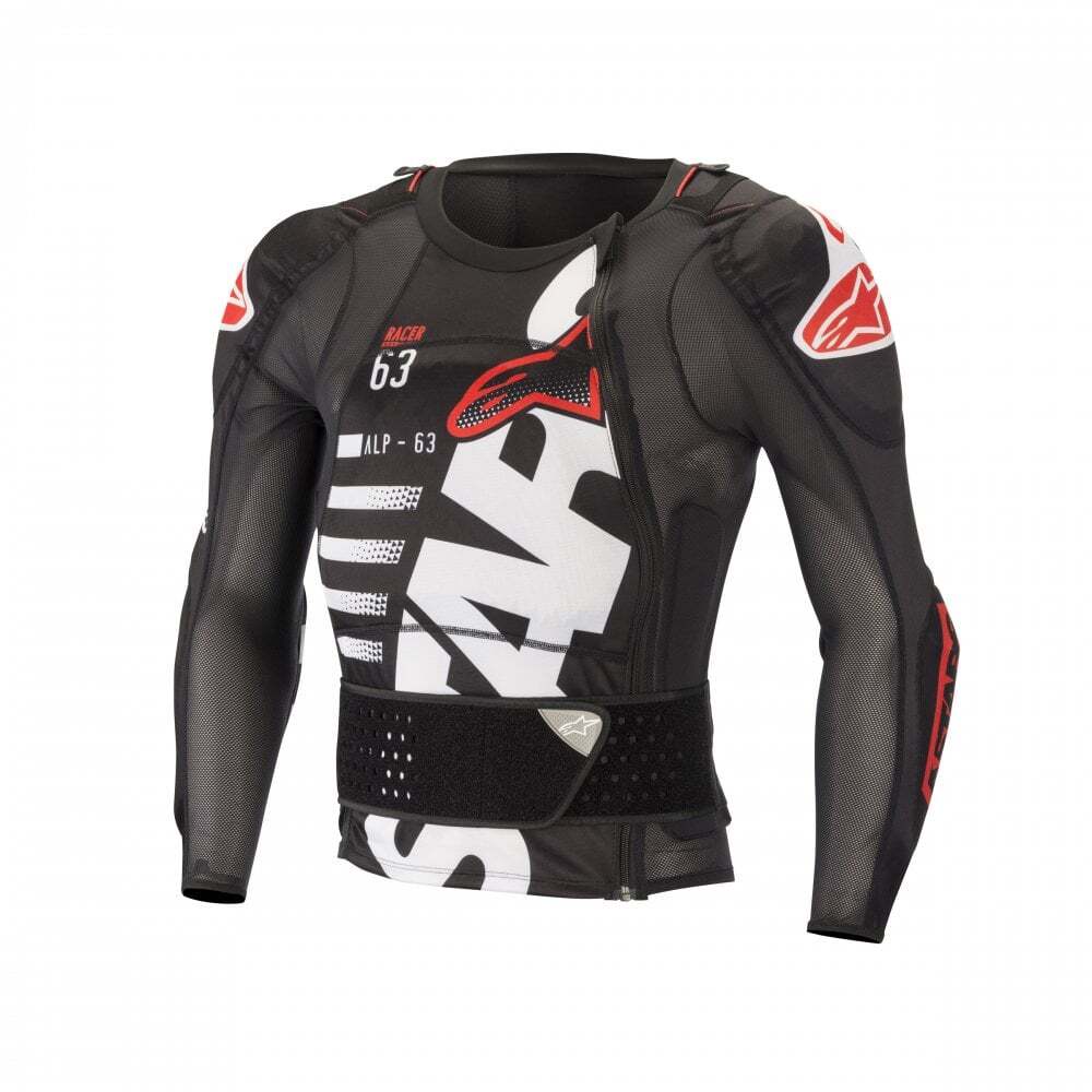 Alpinestars Sequence Protector Jacket LS Motorcycle Blk White Red