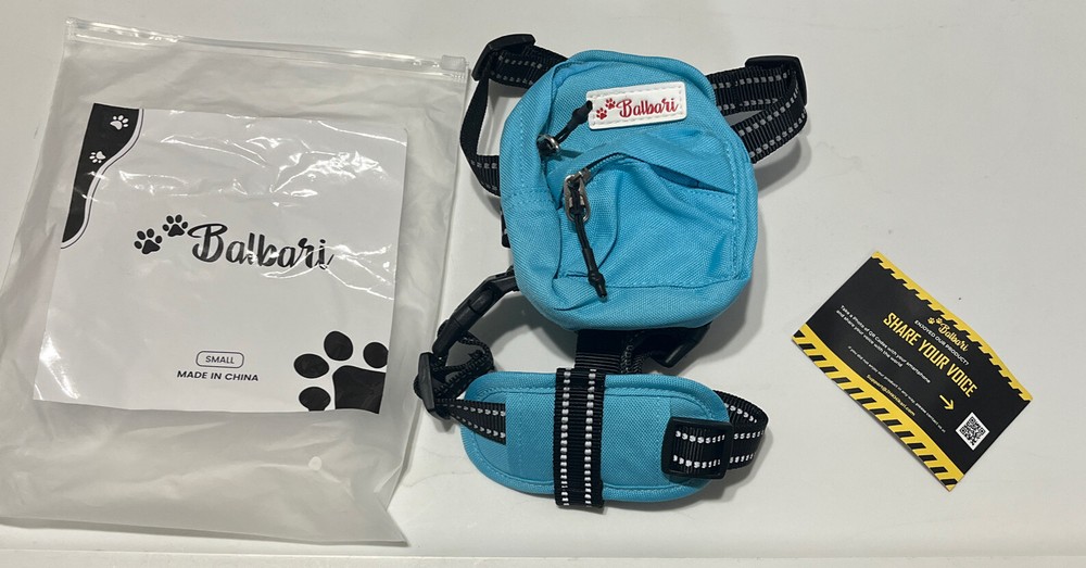 Balbari Dog Backpack Harness No Pull Harness Small Sky Blue