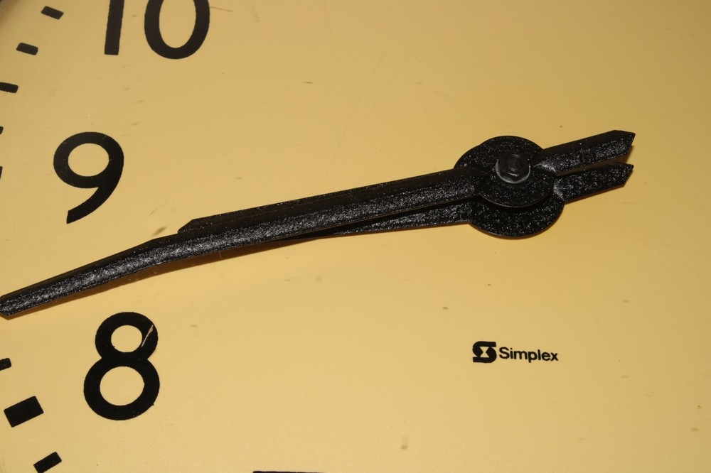 Simplex School Wall Clock Bubble Glass Ribbed Sides Untested Hard Wire As Is