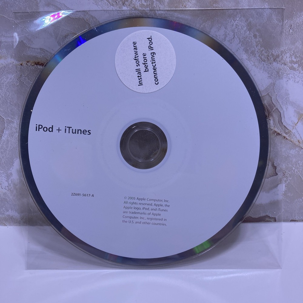 Apple iPod + iTunes Software Installation Disc CD-ROM