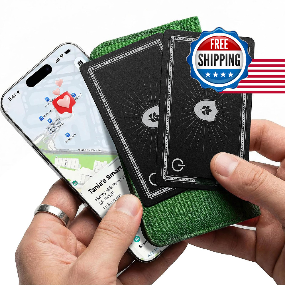 2 Pack 2026 Wallet Tracker Card iOS Bluetooth Waterproof Slim Rechargeable Smart