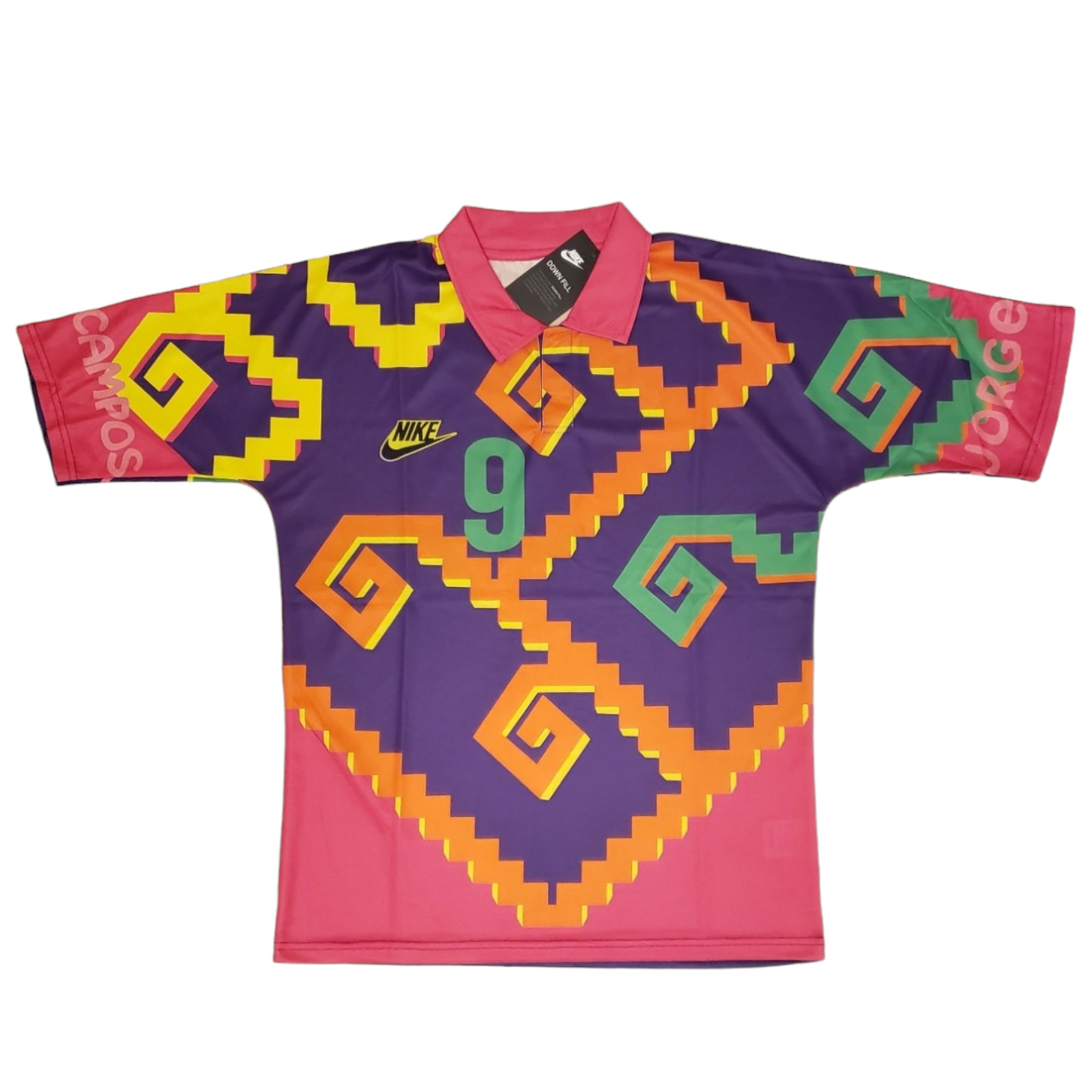 Jorge Campos # 9 Multicolor ORANGE/PINK/PURPLE NIKE RETRO - XXL