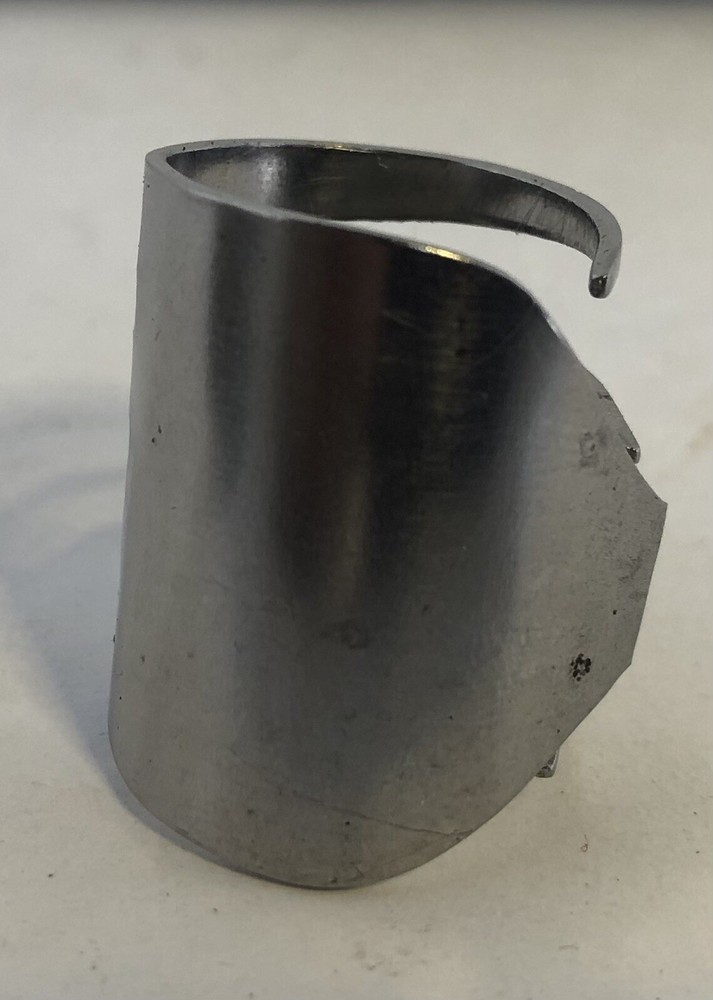 Artisan Handcrafted Fork Ring. Silver Plated Size 7