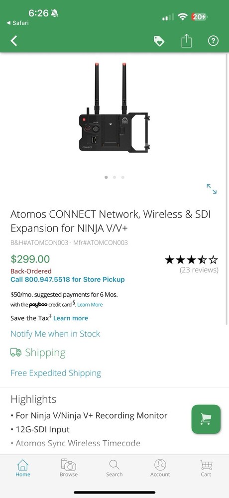 Atomos Connect for Ninja V/Ninja V+