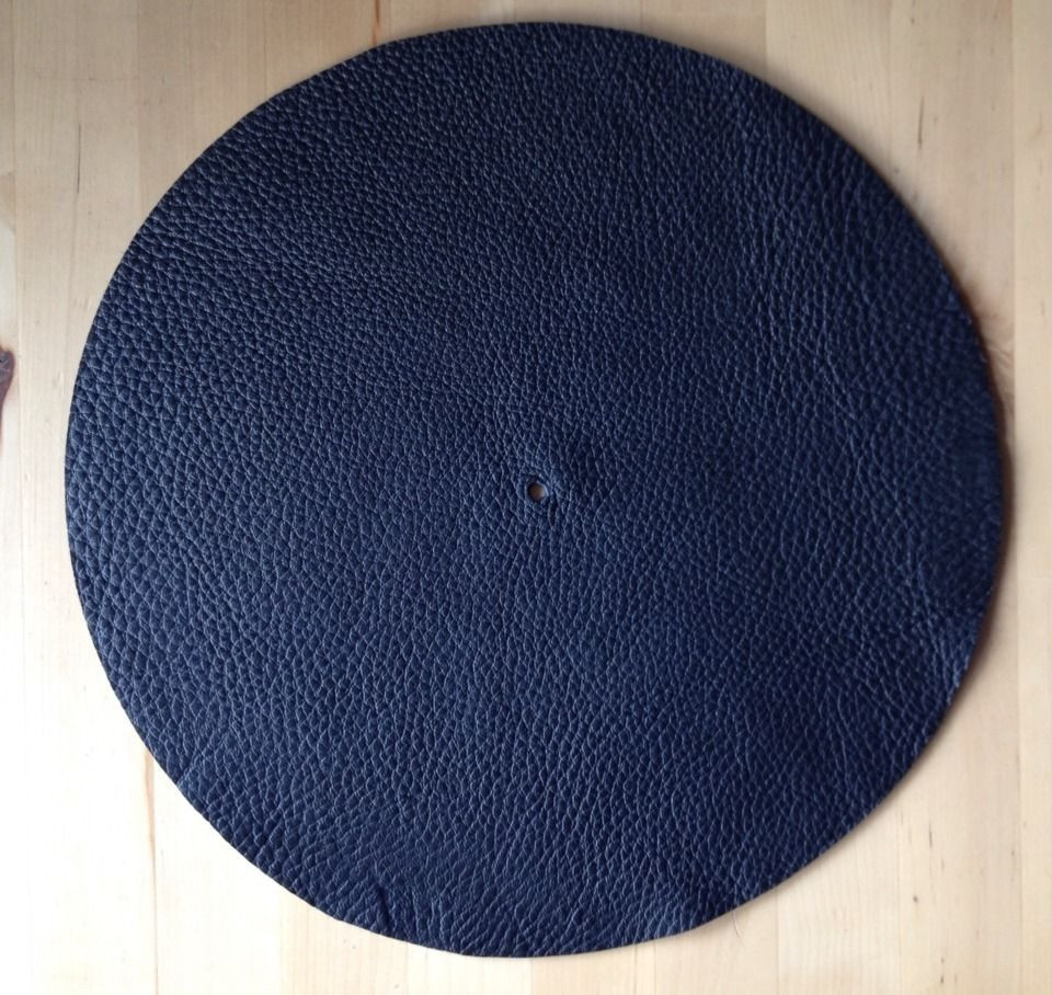 Premium Deer Hide Leather Turntable Mat - Handmade in Los Angeles