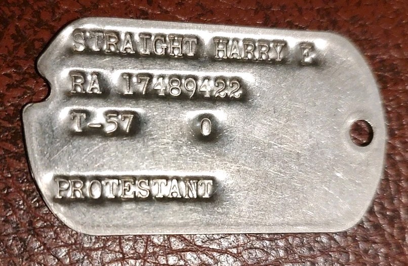 Authentic Vintage WWII Era U.S. Army Dog Tag / Military Identification Tag