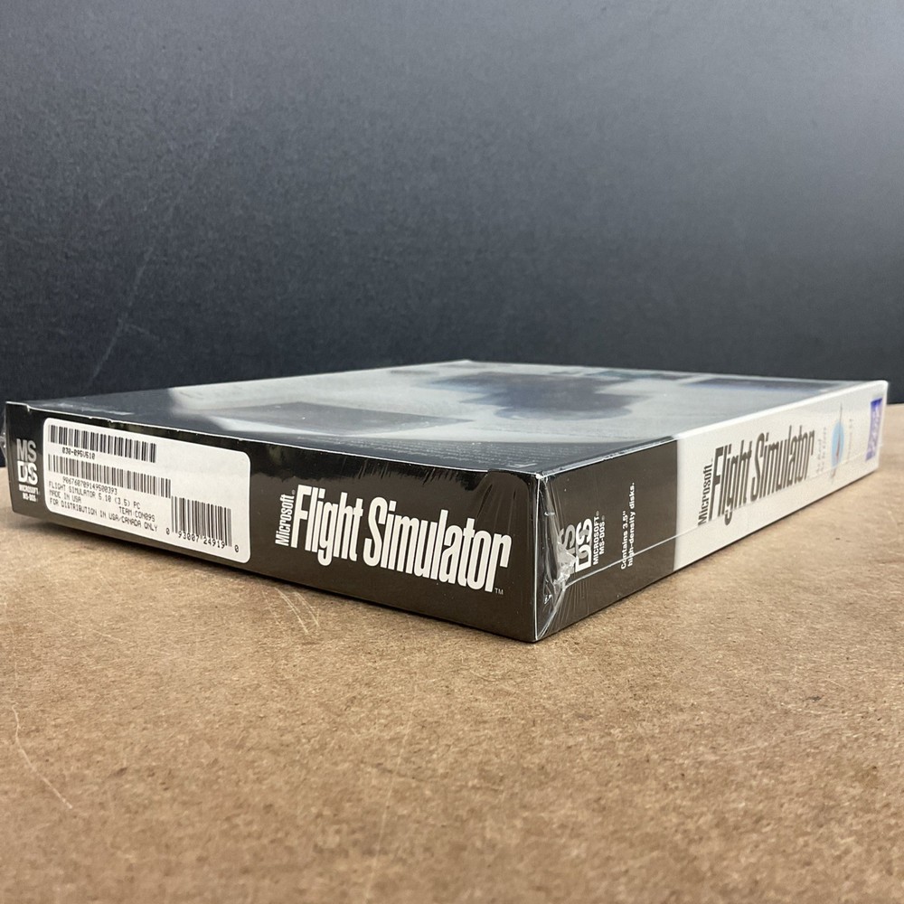 Microsoft Flight Simulator Version 5.1 MS-DOS 3.5” HD Disks Factory Sealed