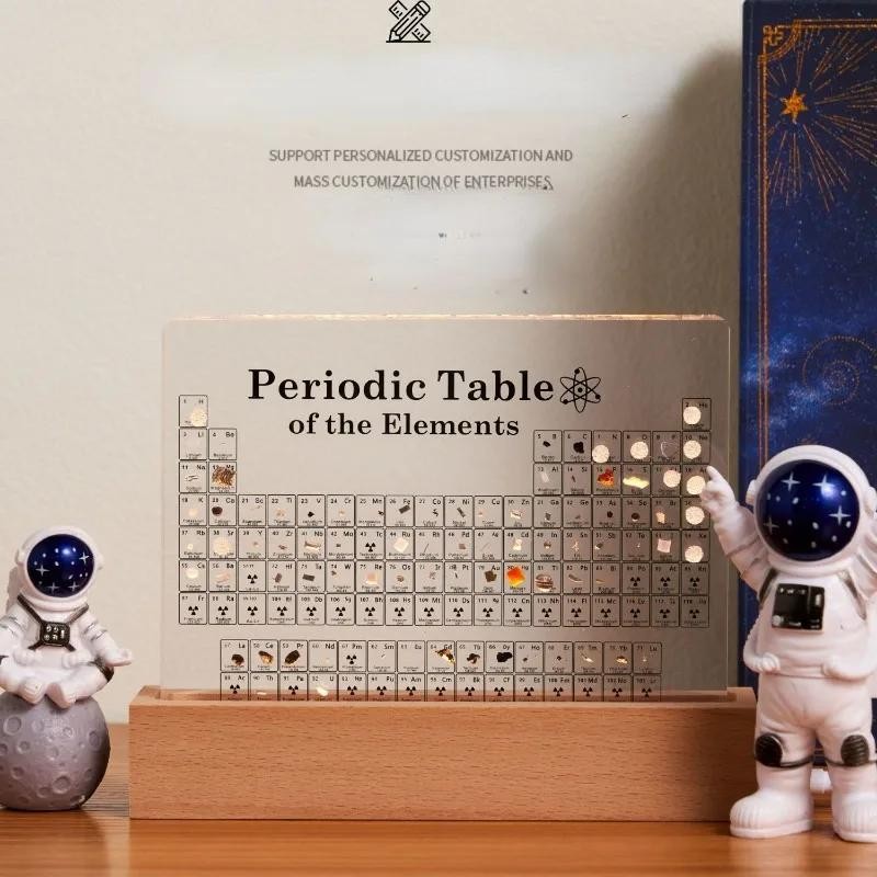 Acrylic Periodic Table Display Mendeleev Elements Science Desk Decor Gift