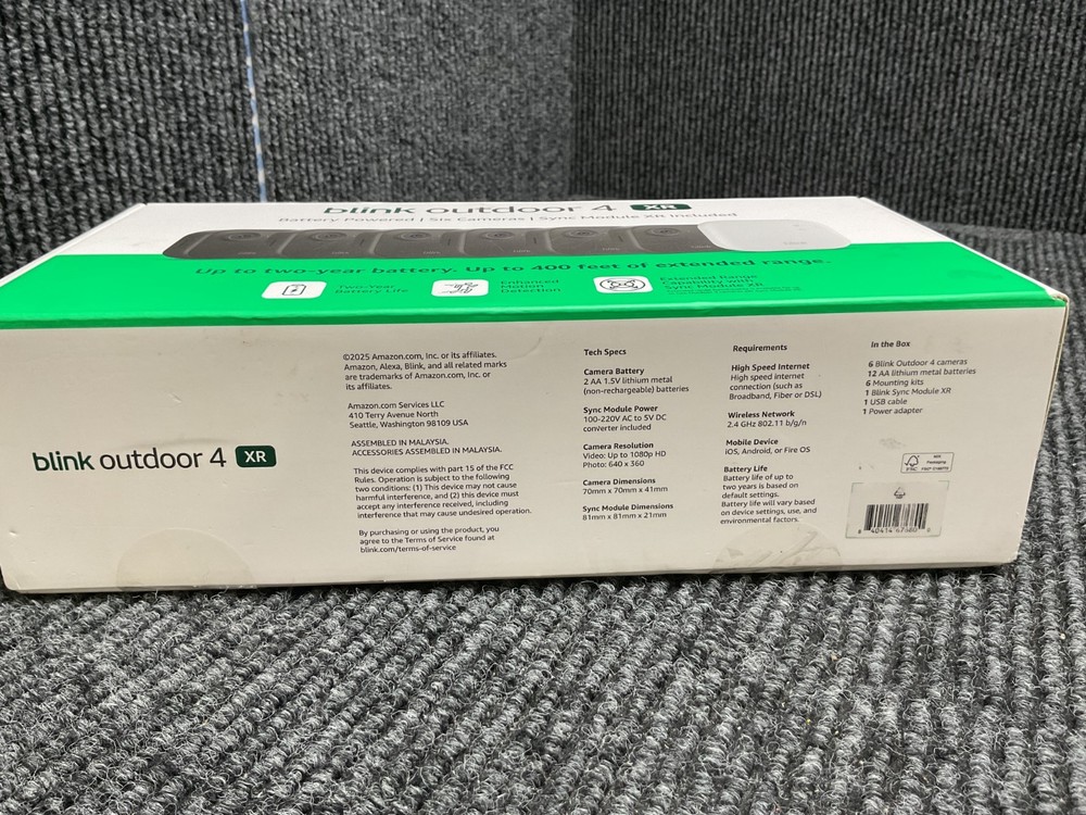 Blink Outdoor 4 XR Wireless Security Camera with Extended Range 6 Camera System