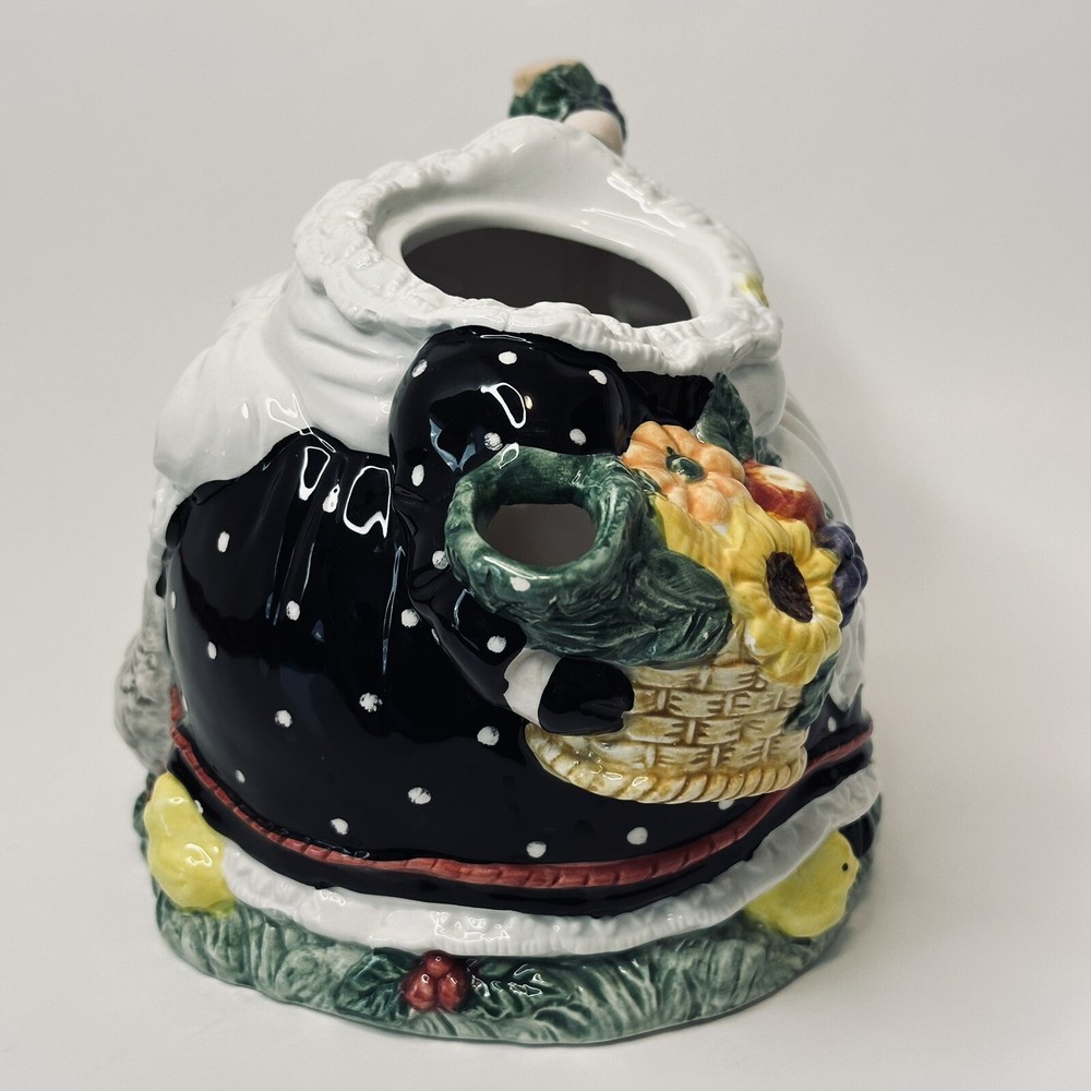 Fitz & Floyd Teapot, flowers apron, 1993, Replacement VINTAGE