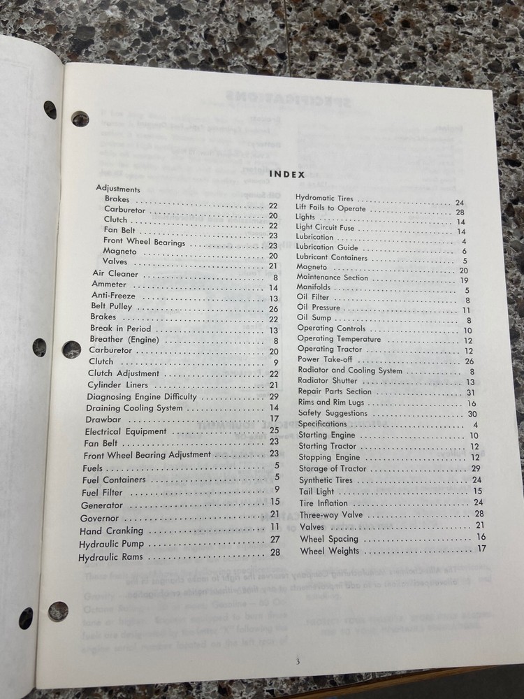 ALLIS CHALMERS MODEL B OPERATORS MANUAL 70257986