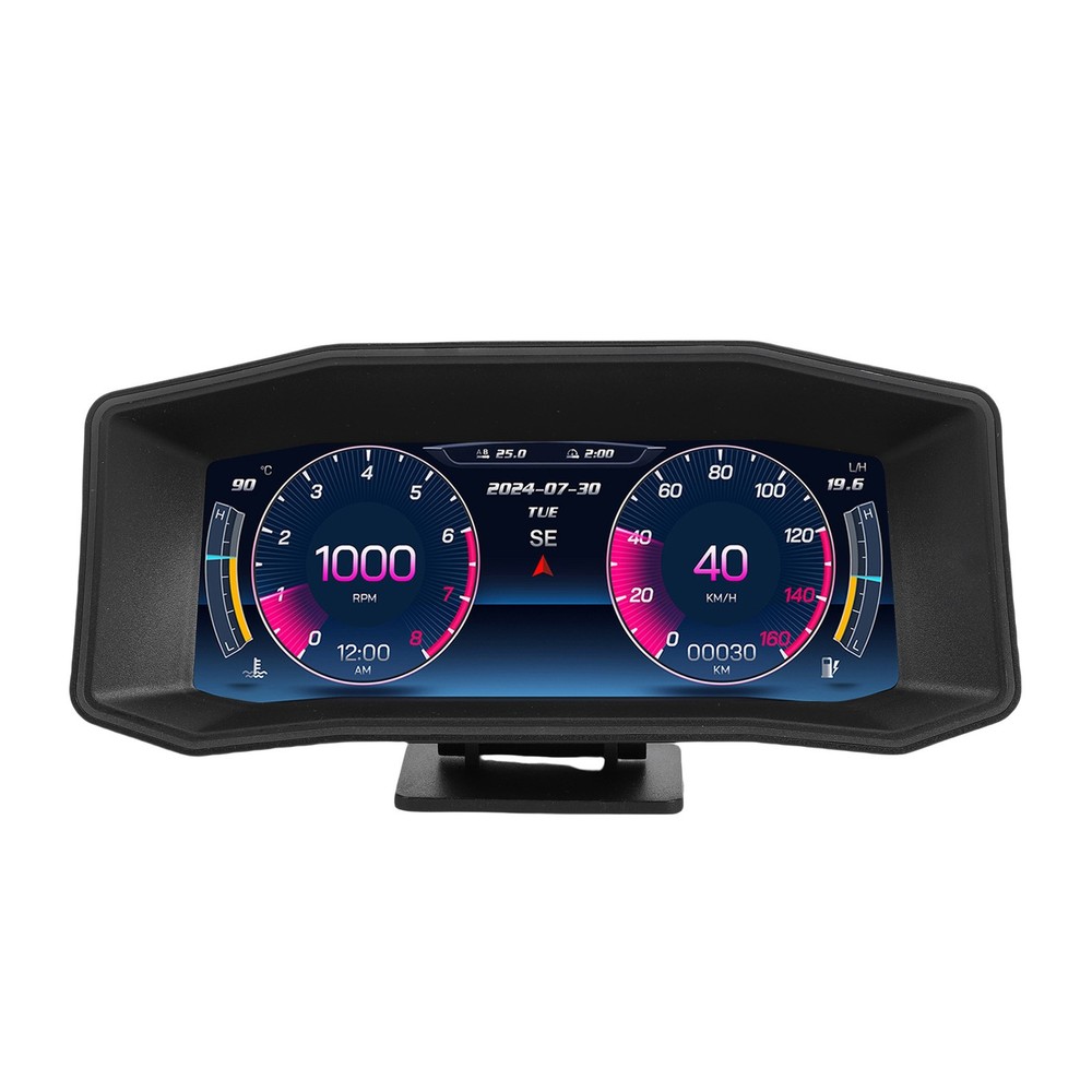 Car HUD Display GPS Inclinometer Accelerometer Digital Head Up Speedometer