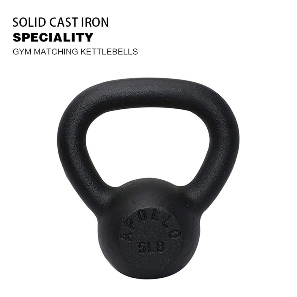 5LBS Solid Cast Iron Kettlebells Ideal for Strength Training, Building Muscles