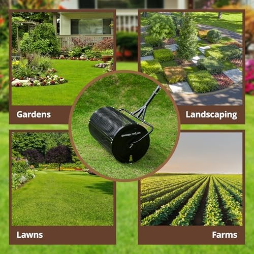 Compost Spreader Peat Moss Spreader with Installation Support 24 Inch