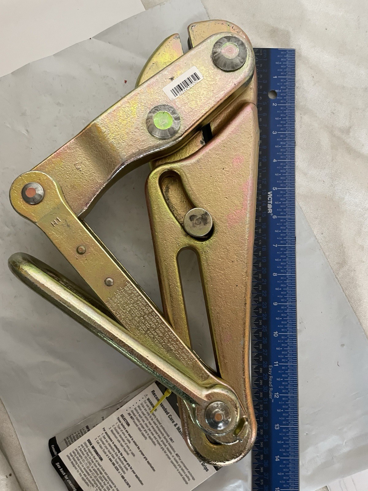 Klein Tools 1628-17 Cable Puller Jaw Grip Style 15,000LB SAFE LOAD 1/2" - 3/4"