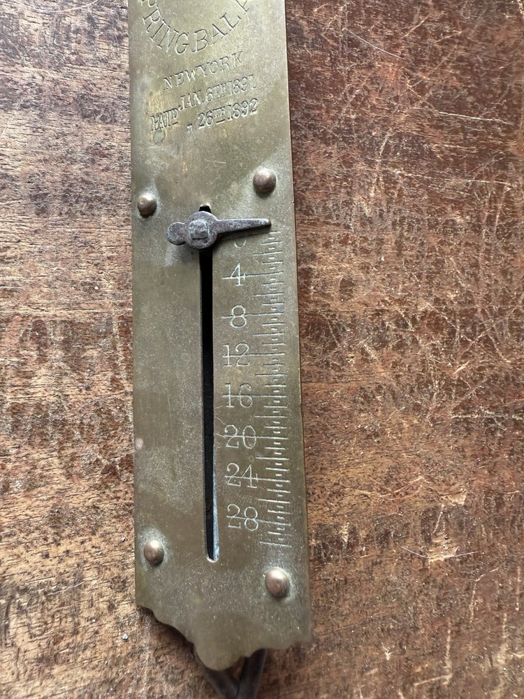 John Chatillon & Sons 30 Pound Hanging Scale Antique Brass