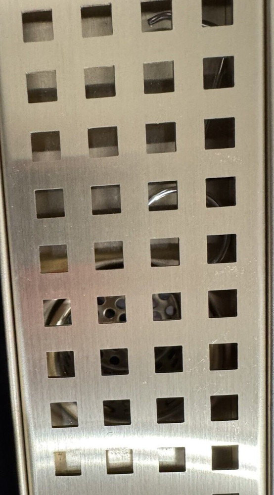 24 inch Linear Shower Drain, Gold Rectangular Floor Drain, NEW