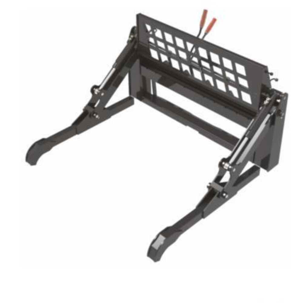 Landy Attachments Skid Steer Two-Cylinder Pipe & Pole Pallet Fork Grapple