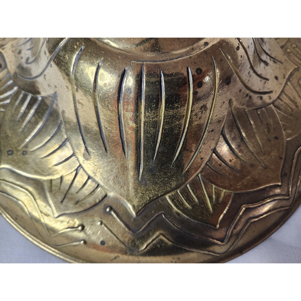 Vintage Napoleonic Style 10.25" Solid Brass Ceiling Mount Medallion / Canopy