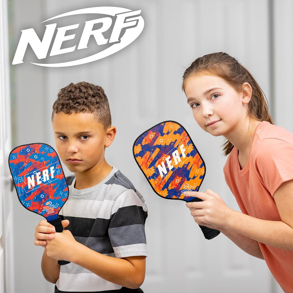 NERF Tabletop Pickleball Set - Mini Tabletop Pickleball Game - Retractable Net u