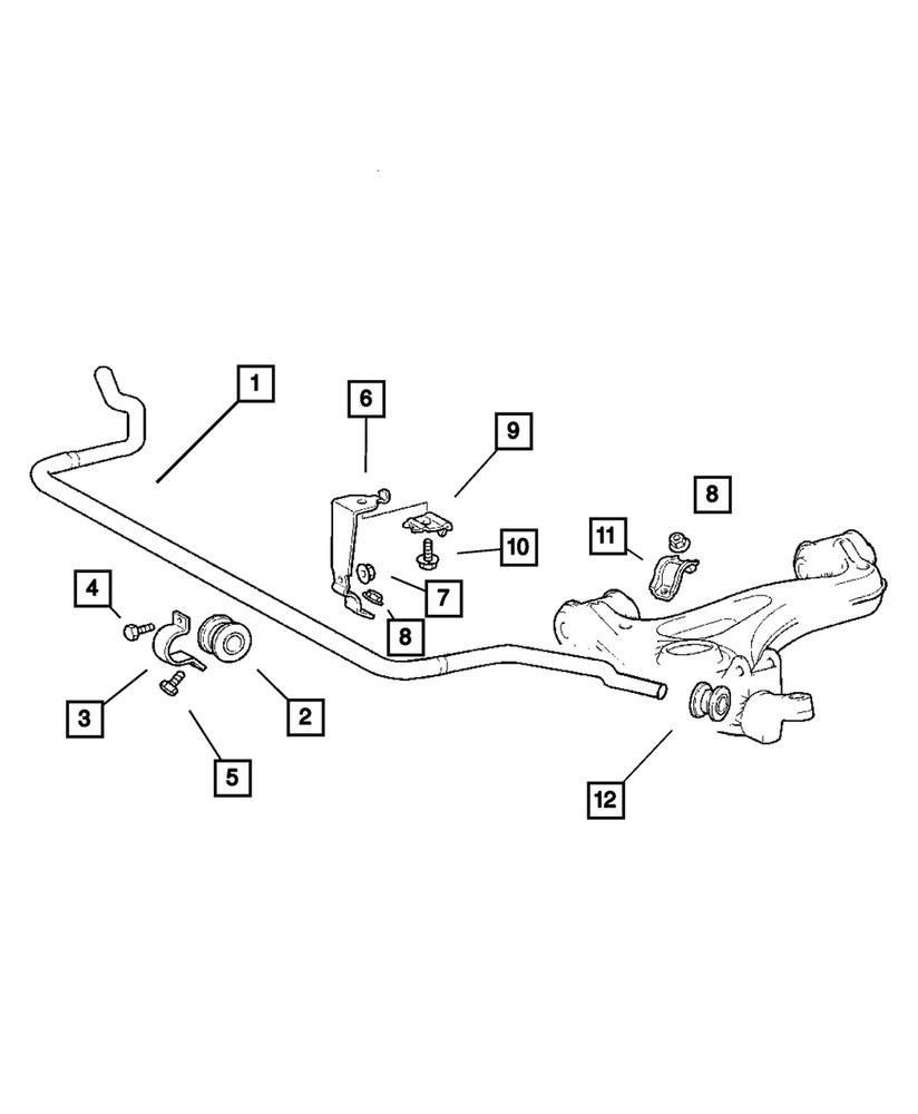 Genuine Mopar Stabilizer Bar Cushion Clamp 5099734AA