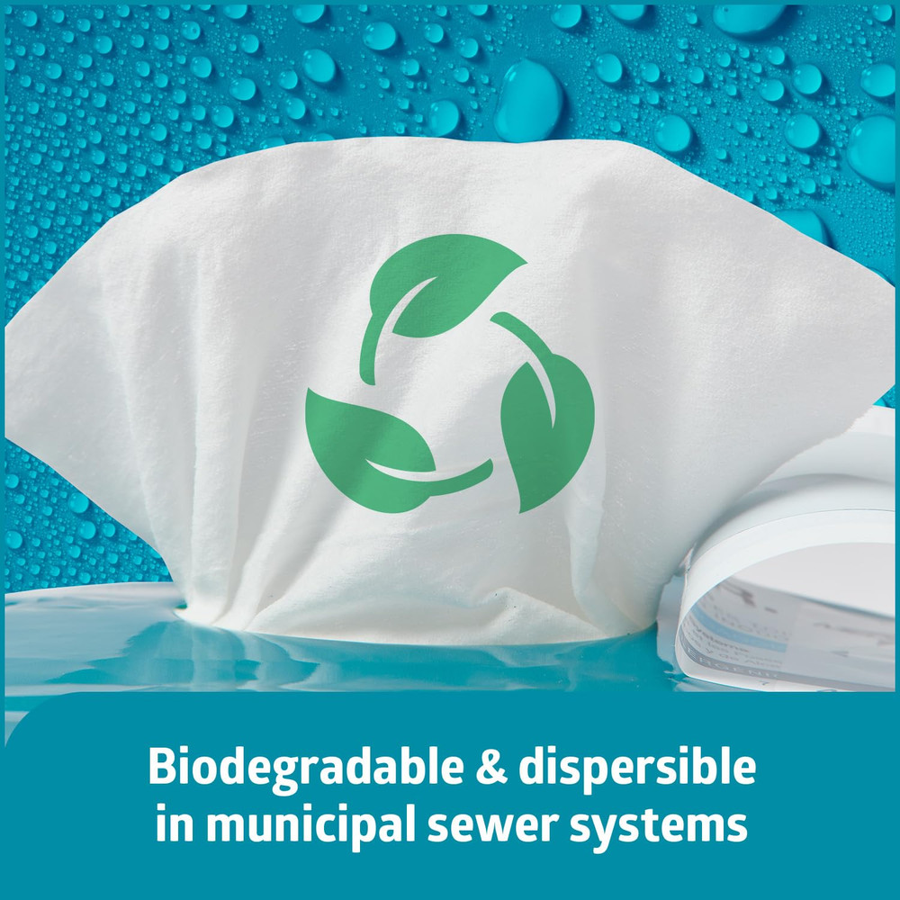 Medline Readyflush Biodegradable Flushable Wipes with Aloe, 60 Count