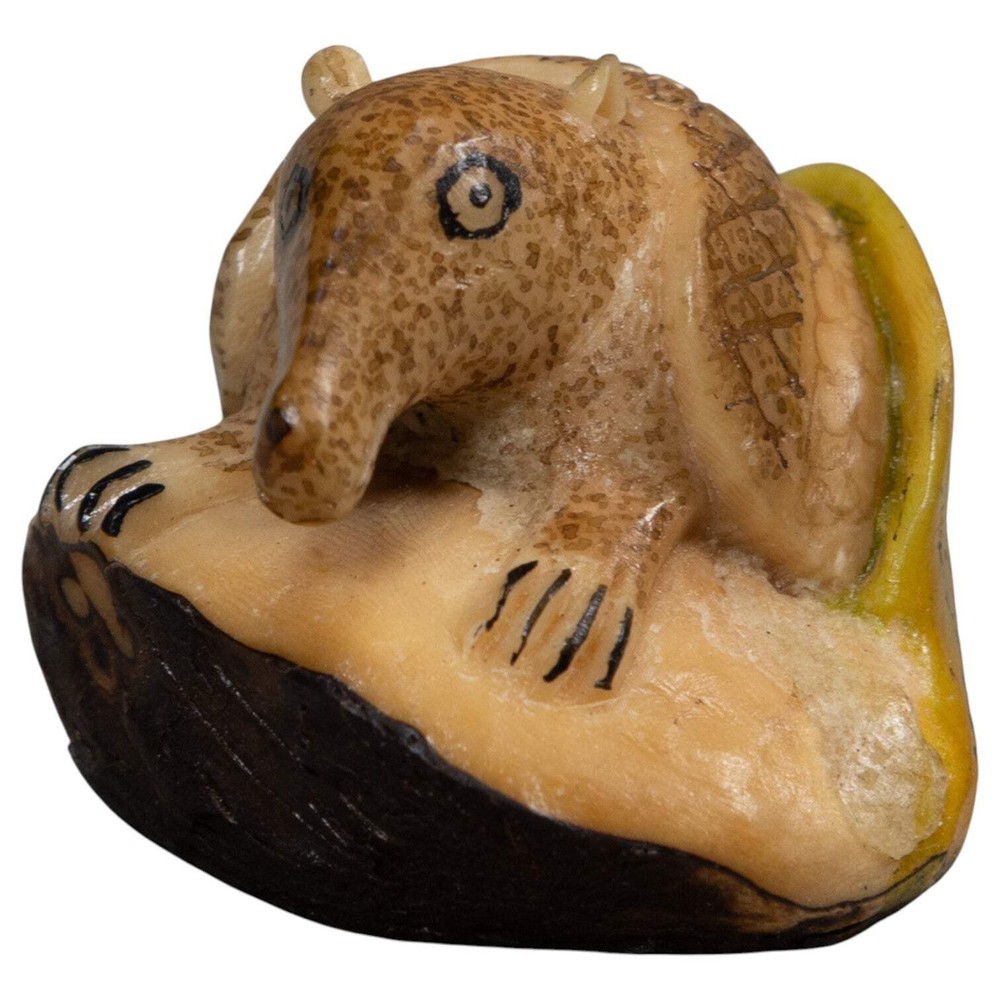 Vintage Armadillo Tagua Carving