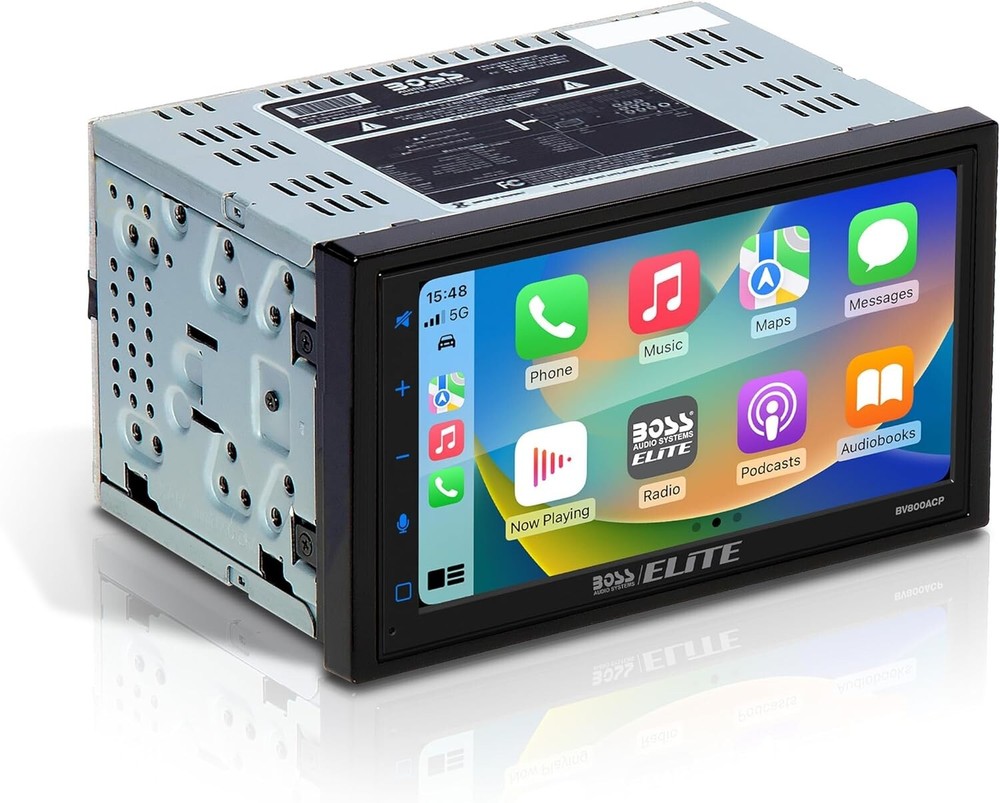 Boss 6.75" Touchscreen Double Din Car Stereo Receiver Apple CarPlay Android Auto