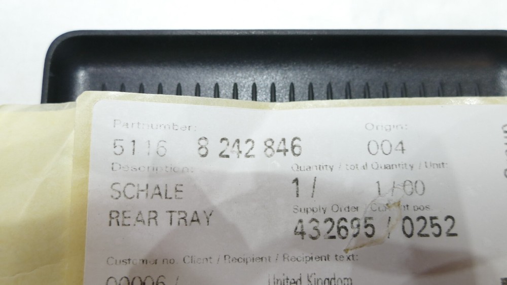 BMW Rear Tray Insert for Centre Console Tray 51168242846