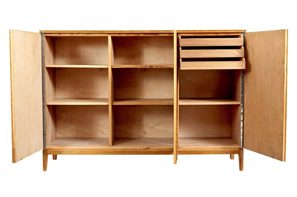 MID 20TH CENTURY SWEDISH ELM SIDEBOARD