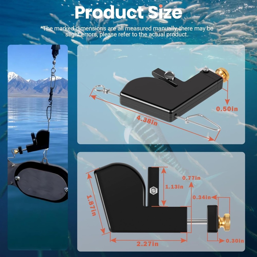 107 Downrigger Release Clip Adjustable 0-4.5lb Tension for Vertical Horizontal