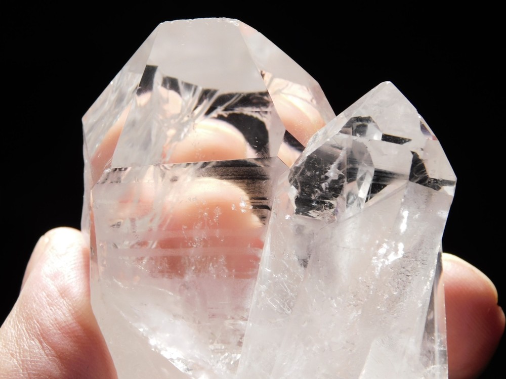SUPER Translucent! QUARTZ Crystal Cluster From Brazil 184gr