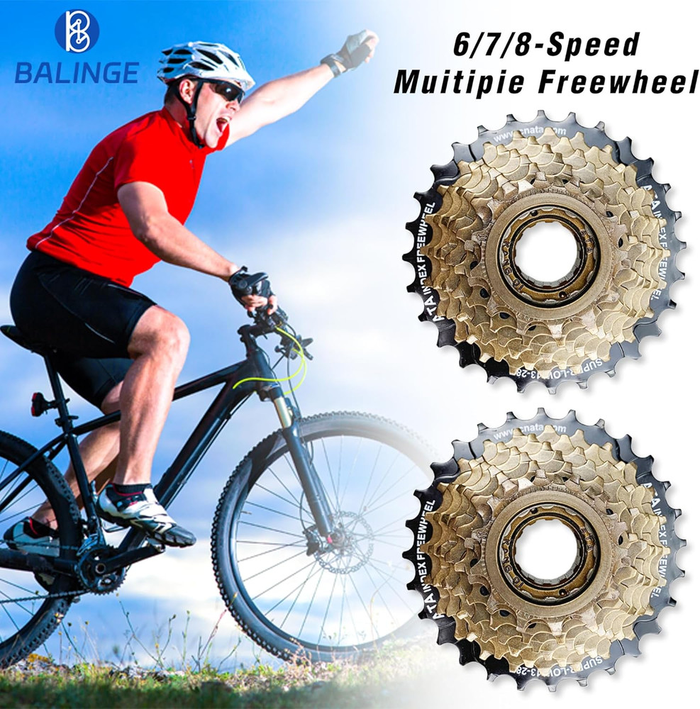 ATA 8 Speed Freewheel 13-28T Screw On Multiple Freewheel Threaded Typ...
