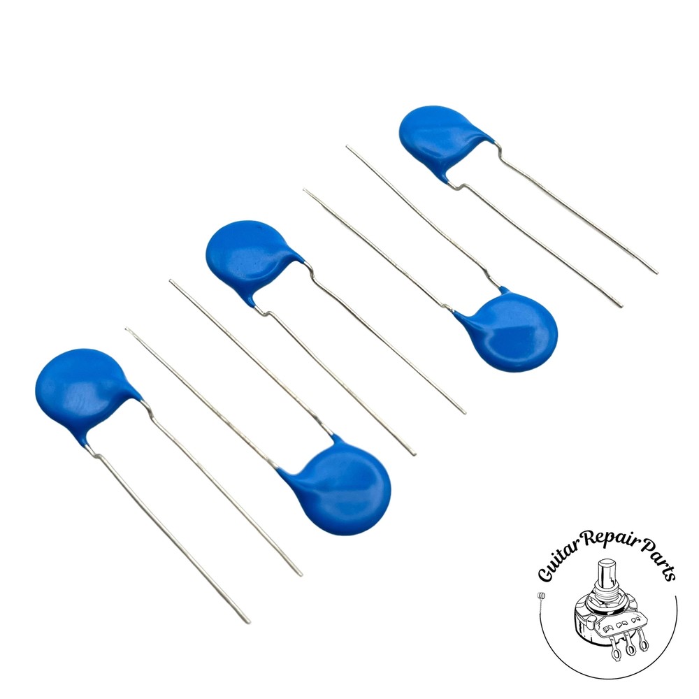 Ceramic Disc Capacitor 180pF, PRS Style Treble Bleed Cap (5 pcs) - Blue