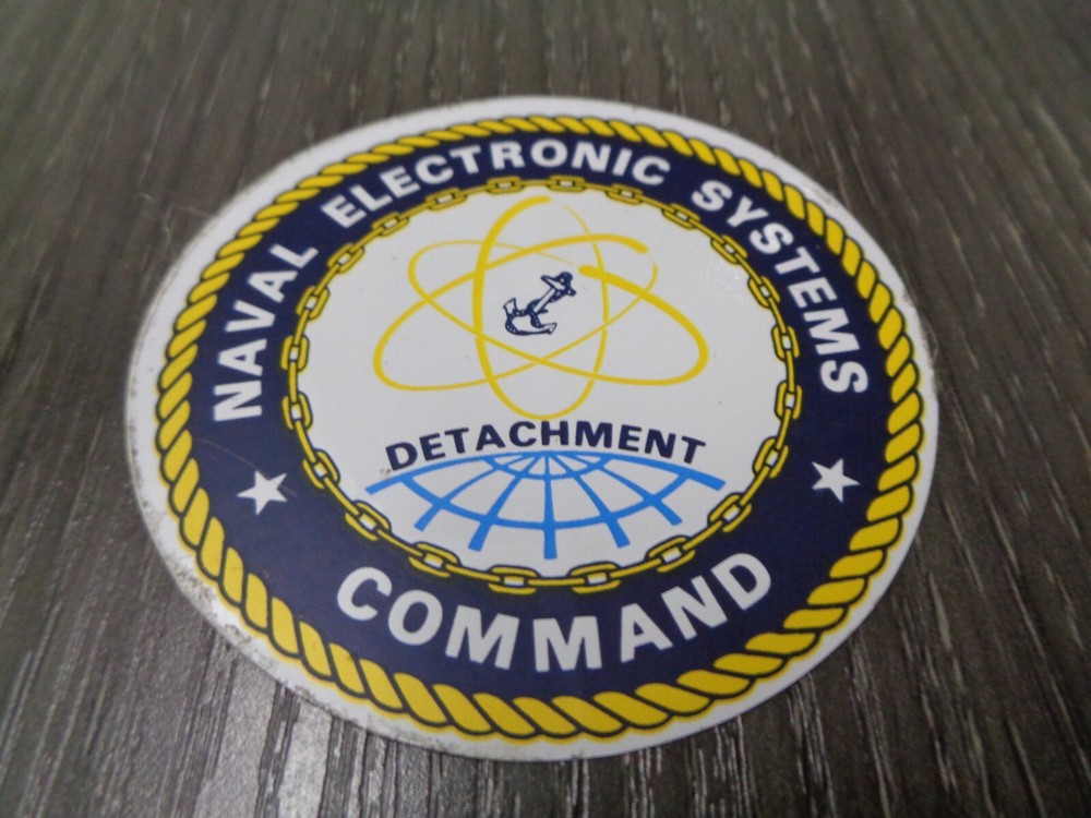 US NAVY STICKER / DECAL  NAVAL ELECTRONIC SYSTEMS COMMAND  DETACHMENT
